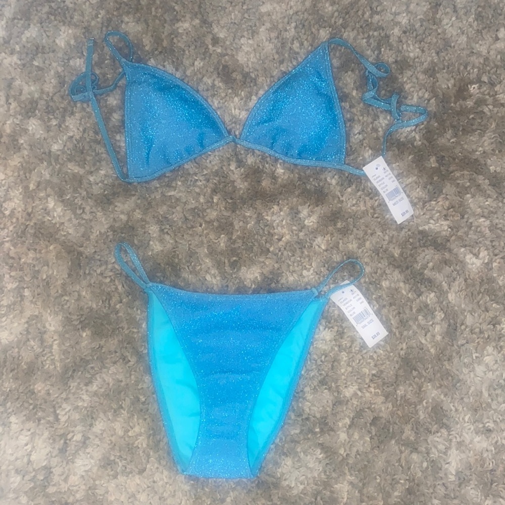 Pac Sun Sparkly Blue Swimsuit - Kendall & Kylie